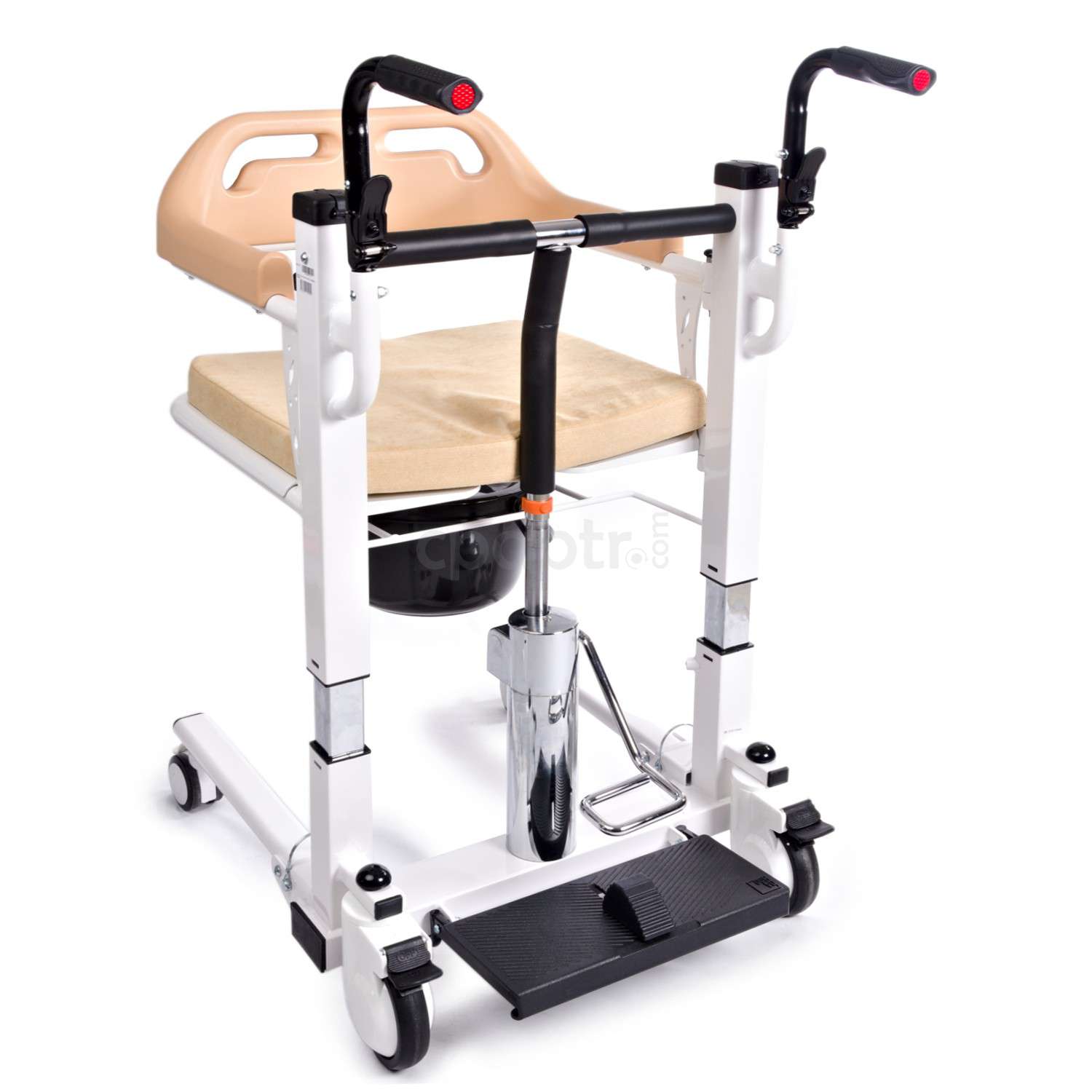 Comfort Tuvalet Özellikli Tekerlekli Sandalye (MANUEL) Ayak Pedallı