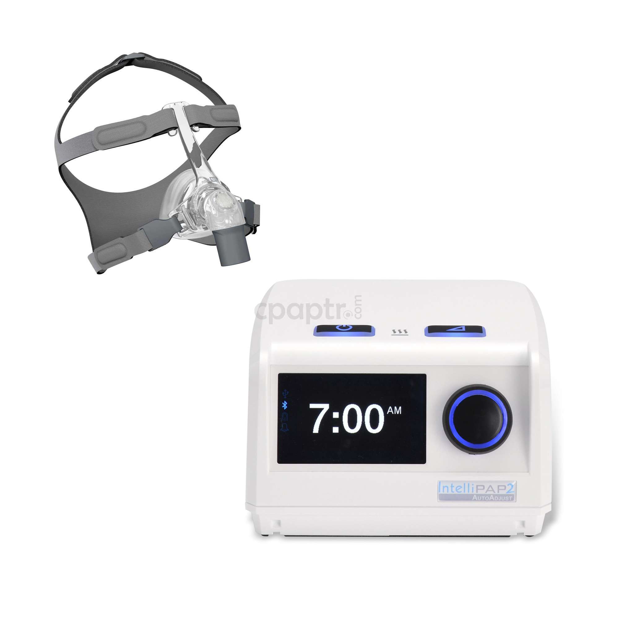 DeVilbiss DV64 Blue Auto CPAP + Nemlendirici + Fisher&Paykel Eson Burun (Nazal) Maske