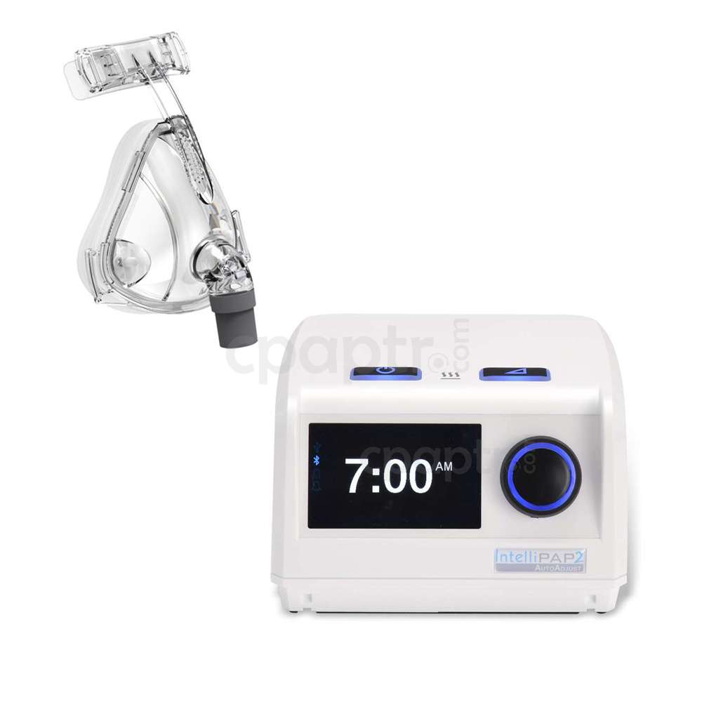 DeVilbiss Blue DV64-SE Auto CPAP Cihazı + BMC FM2 Ağız Burun  (OraNazal) Make